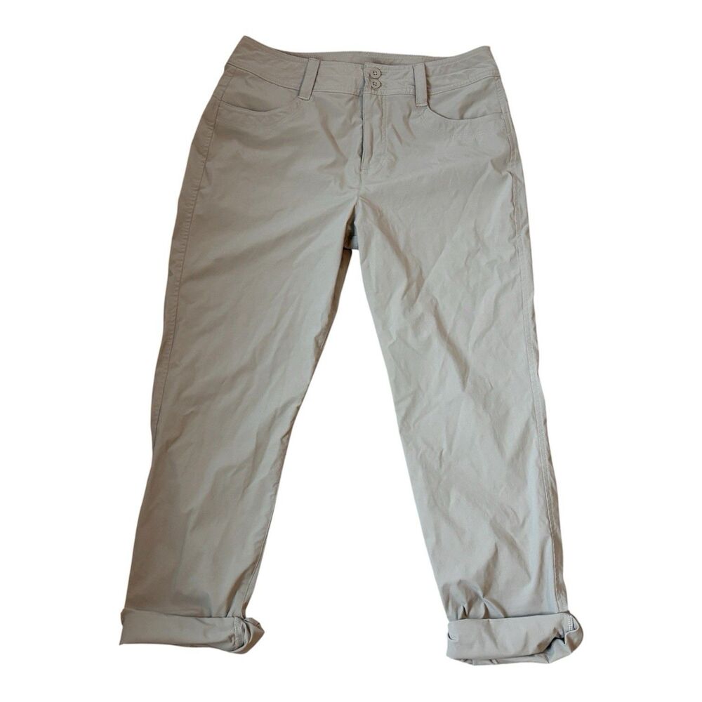 Eddie Bauer Womens 8 Trail Pants Gray Roll Up Convertible Hiking Camping Outdoor